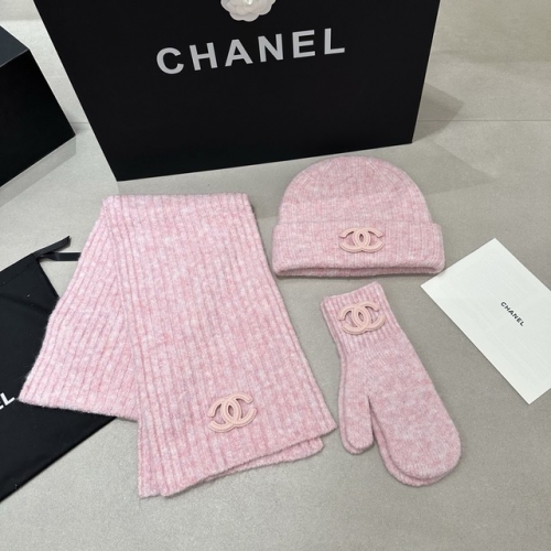 Chane*l Glove+Scarf +Hat & Cap-YWDF0091