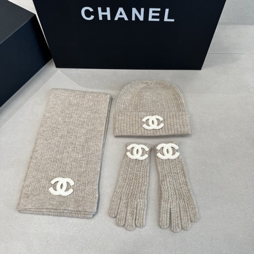 Chane*l Glove+Scarf +Hat & Cap-YWDF0148