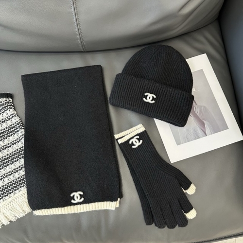 Chane*l Glove+Scarf +Hat & Cap-YWDF0111
