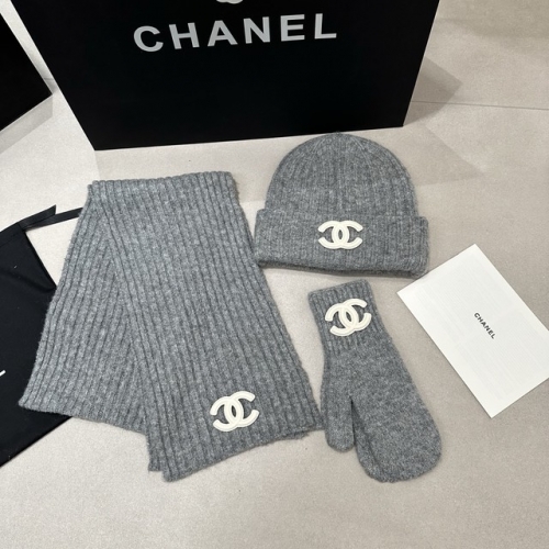 Chane*l Glove+Scarf +Hat & Cap-YWDF0092