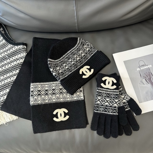 Chane*l Glove+Scarf +Hat & Cap-YWDF0131