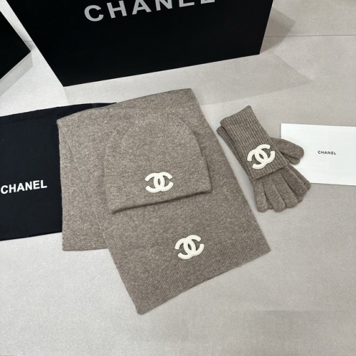 Chane*l Glove+Scarf +Hat & Cap-YWDF0117