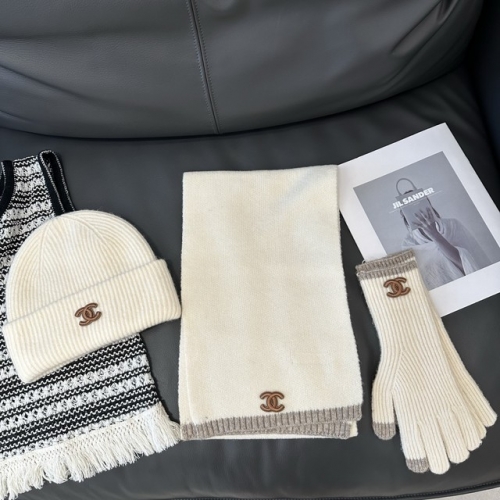 Chane*l Glove+Scarf +Hat & Cap-YWDF0113