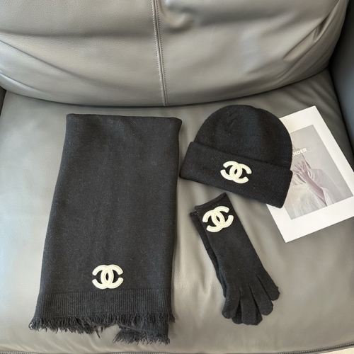 Chane*l Glove+Scarf +Hat & Cap-YWDF0144