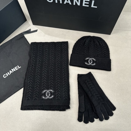 Chane*l Glove+Scarf +Hat & Cap-YWDF0106