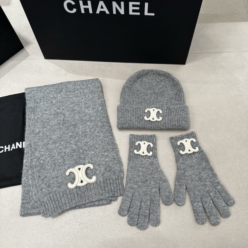 Chane*l Glove+Scarf +Hat & Cap-YWDF0095