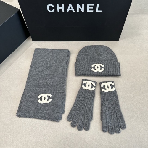 Chane*l Glove+Scarf +Hat & Cap-YWDF0147