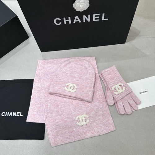 Chane*l Glove+Scarf +Hat & Cap-YWDF0114