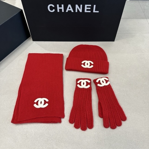 Chane*l Glove+Scarf +Hat & Cap-YWDF0149