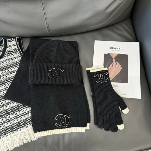 Chane*l Glove+Scarf +Hat & Cap-YWDF0121