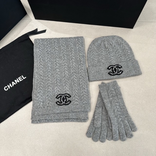 Chane*l Glove+Scarf +Hat & Cap-YWDF0101