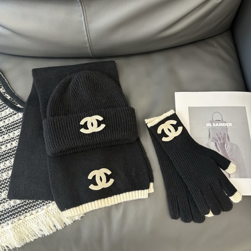 Chane*l Glove+Scarf +Hat & Cap-YWDF0109