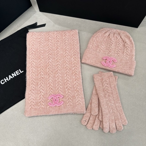 Chane*l Glove+Scarf +Hat & Cap-YWDF0102