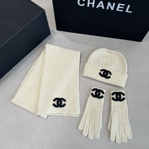 Chane*l Glove+Scarf +Hat & Cap-YWDF0145