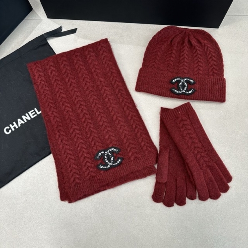 Chane*l Glove+Scarf +Hat & Cap-YWDF0104