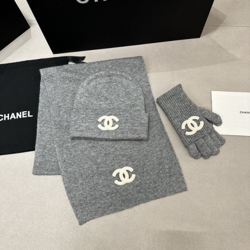 Chane*l Glove+Scarf +Hat & Cap-YWDF0116