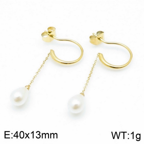 Stainless steel earring KE97014-KFC-12