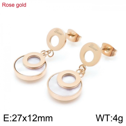 Stainless steel earring KE96649-K-17