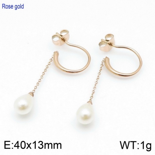 Stainless steel earring KE97012-KFC-12