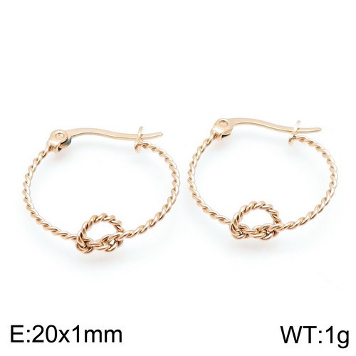 Stainless steel earring KE95001-KFC-12