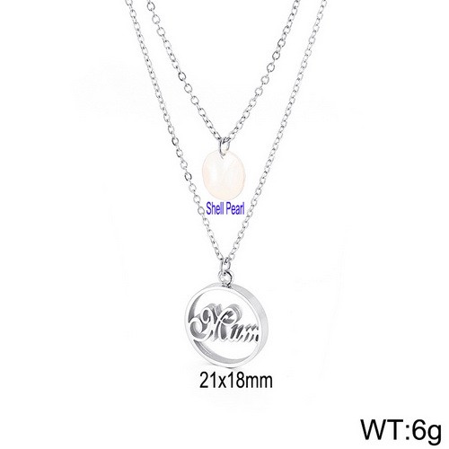 Stainless steel Necklace KN110811-KFC-10