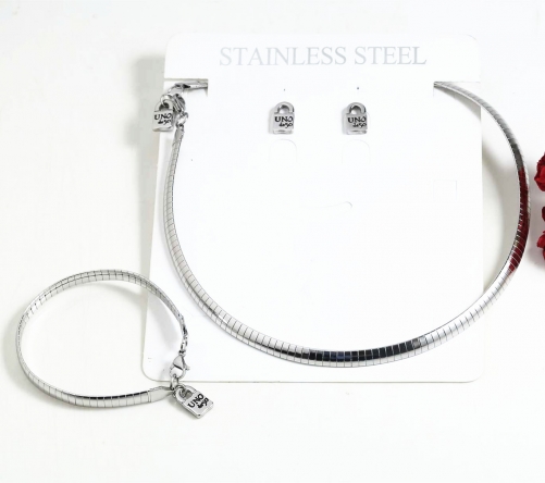 Stainless steel UNO de 50 Jewelry Set  UNS0031-S