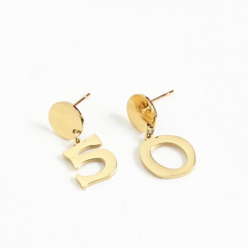 Stainless steel UNO de 50 Earring  UNE0046-G