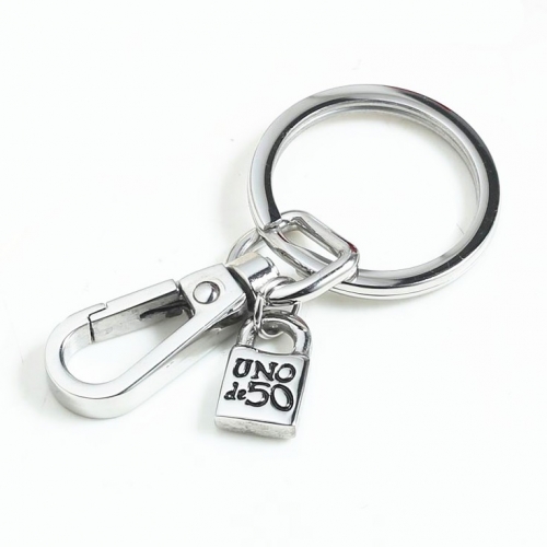 Stainless Steel UNO De 50 Keychain UNK0001-S