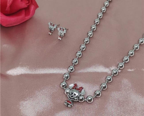 Stainless steel Micke*y Jewelry Set   S8020-S