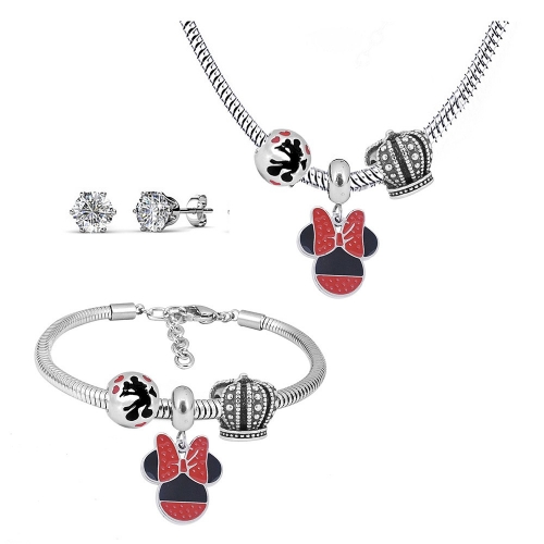 Stainless steel Mickey Disne*y  jewelry set P200902-T99