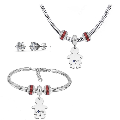 Stainless steel similar pandor*a  jewelry set P200902-T55