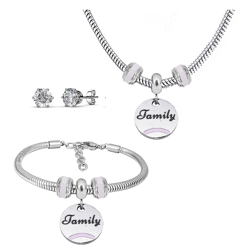 Stainless steel similar pandor*a  jewelry set P200902-T33