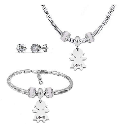 Stainless steel similar pandor*a  jewelry set P200902-T54