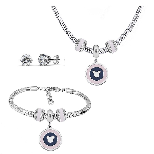 Stainless steel Mickey Disne*y  jewelry set P200902-T2