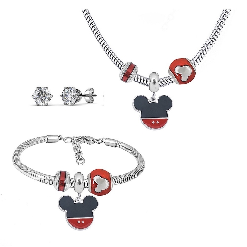 Stainless steel Mickey Disne*y  jewelry set P200902-T81