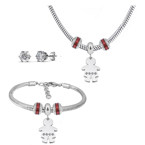 Stainless steel similar pandor*a  jewelry set P200902-T59