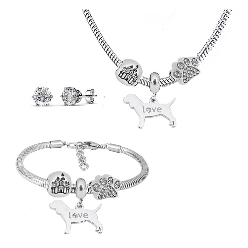 Stainless steel similar pandor*a  jewelry set P200902-T91