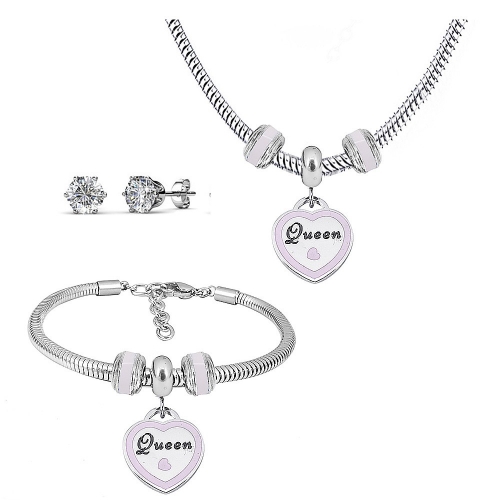 Stainless steel similar pandor*a  jewelry set P200902-T19