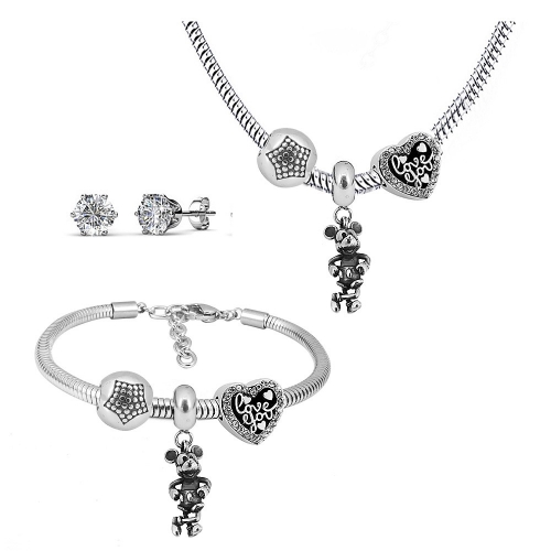 Stainless steel similar pandor*a  jewelry set P200902-T100