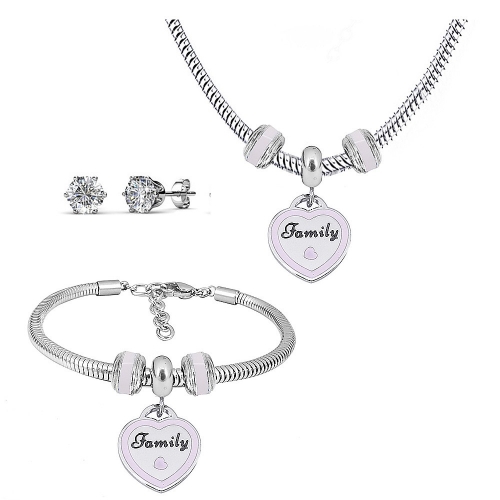 Stainless steel similar pandor*a  jewelry set P200902-T18