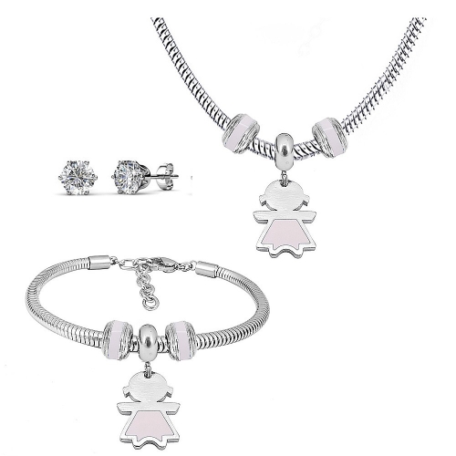 Stainless steel similar pandor*a  jewelry set P200902-T36