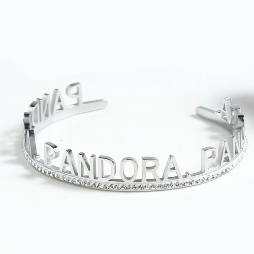 Stainless Steel Pandor*a Bangle SN201022-PDB0154-S