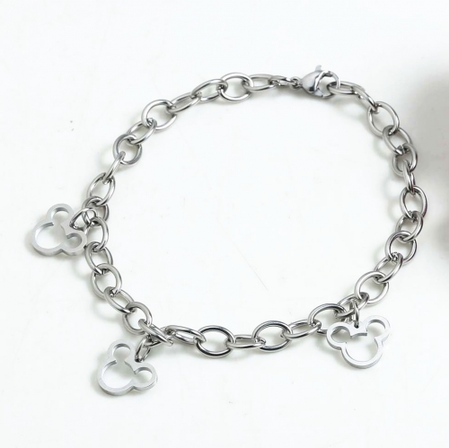 Stainless steel Mickey Anklet SN201114-A0132-S