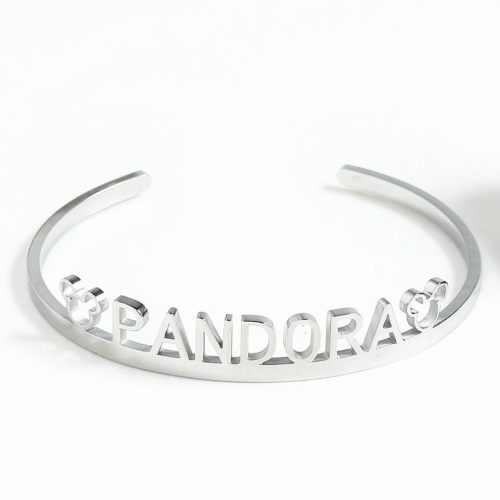 Stainless Steel Pandor*a Bangle SN201022-PDB0153-S