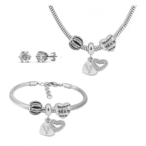 Stainless steel similar pandor*a  jewelry set P200902-T97