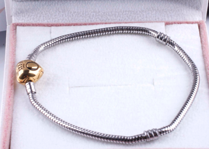 Stainless steel Pandor*a Bracelet ZQ831-B004-SG 19cm