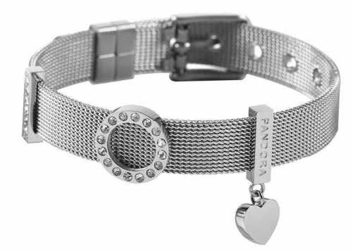 Stainless Steel Pandor*a Bracelet ZQ831-B007-S