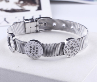 Stainless Steel Pandor*a Bracelet ZQ831-B010-S