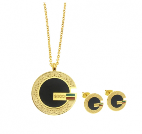 Stainless Steel Gucc*i Jewelry Set LI210411-594-G