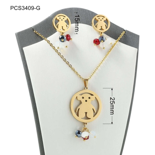 Stainless Steel Tou*s Jewelry Set LI210411-PCS3409-G